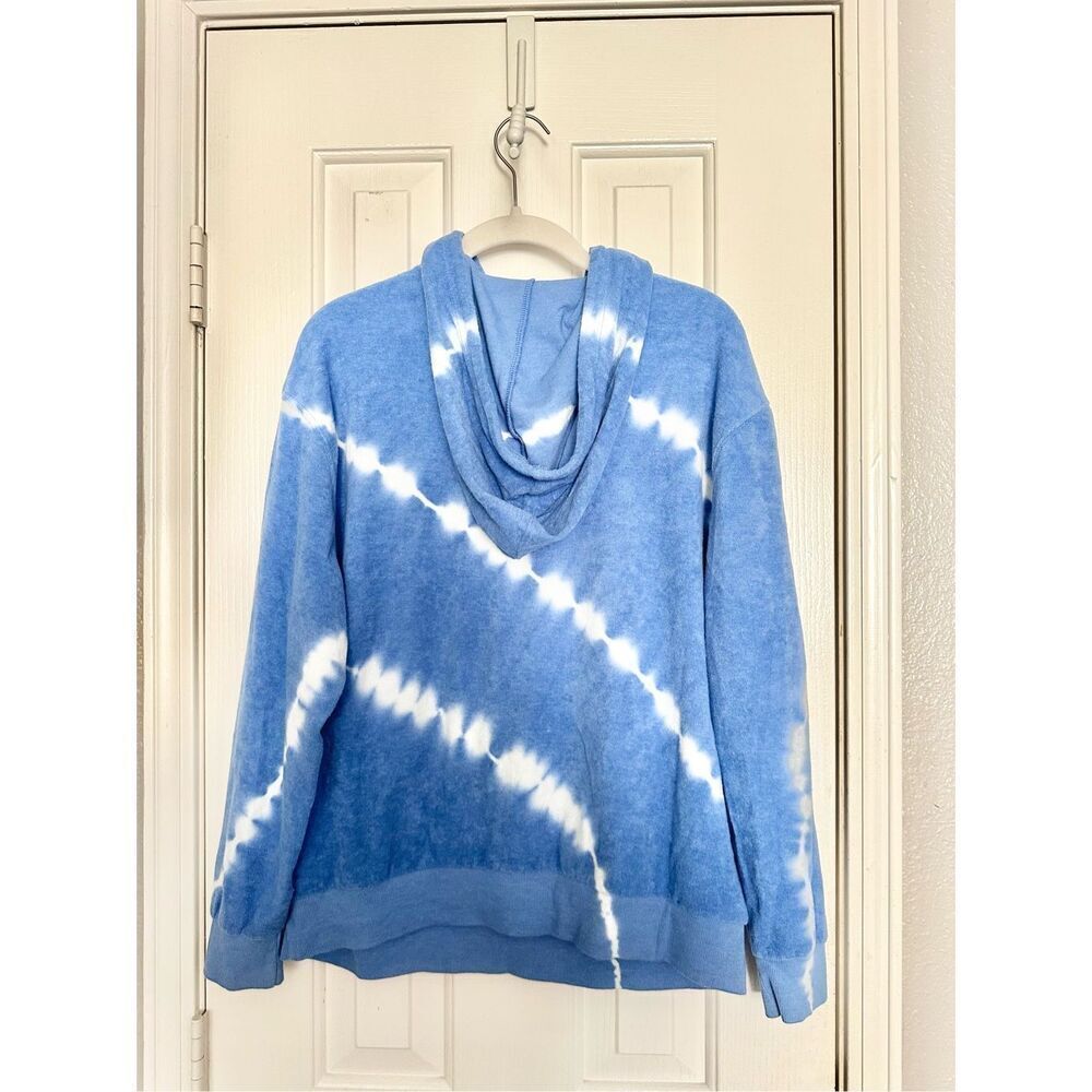 Wild Fable Blue Tie Dye Oversized Hoodie XS French Terry Sweatshirt - Picture 8 of 9